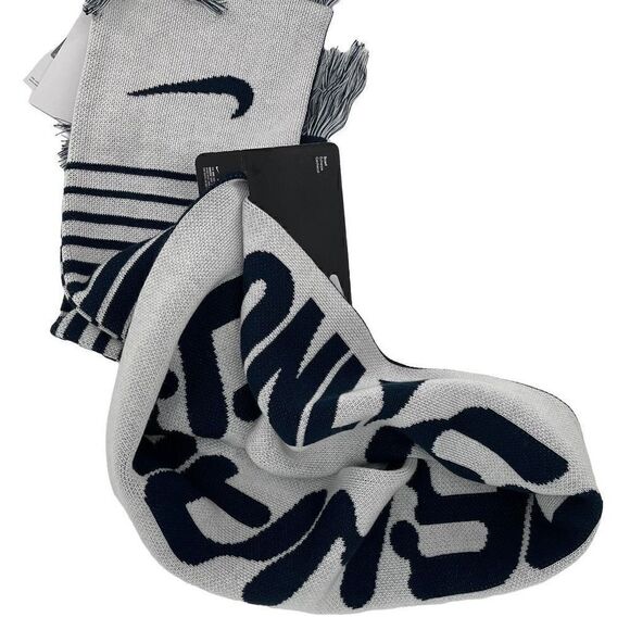 Nike USA Local Verbiage Scarf USMS Knit Fringe Blue White Unisex One Size - Picture 6 of 12